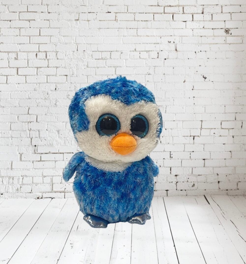 TY Beanie Baby Blue Penguin Ice Cube 9”